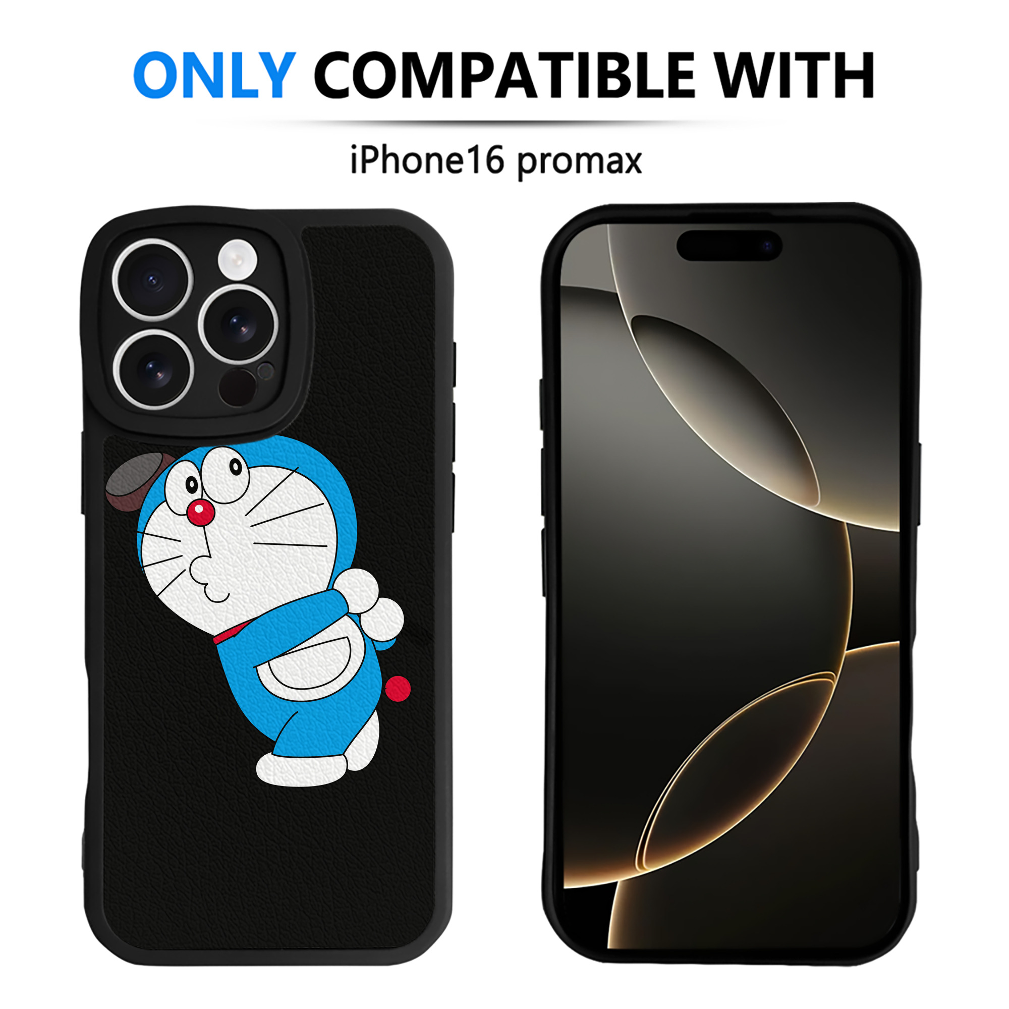 （画像用） ドラえもん Doraemon 【iPhone 16シリーズ対応】シリコンスマホケース（レザー調） 材質：シリコン